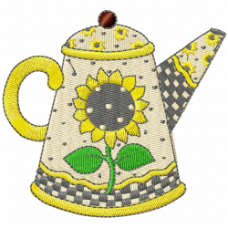Teapots Embroidery Design 1 Teapots Embroidery Design 1
